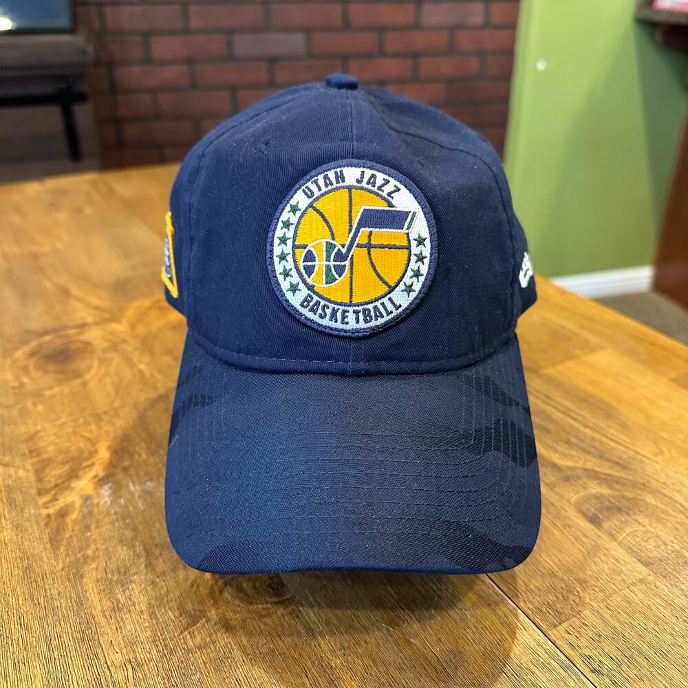 New Era Mens Utah Jazz Cap Hat 9Twenty Adjustable Camo Blue